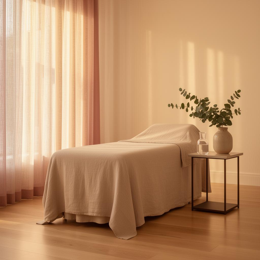 Wnętrze gabinetu Beauty Room — kameralna, spokojna przestrzeń